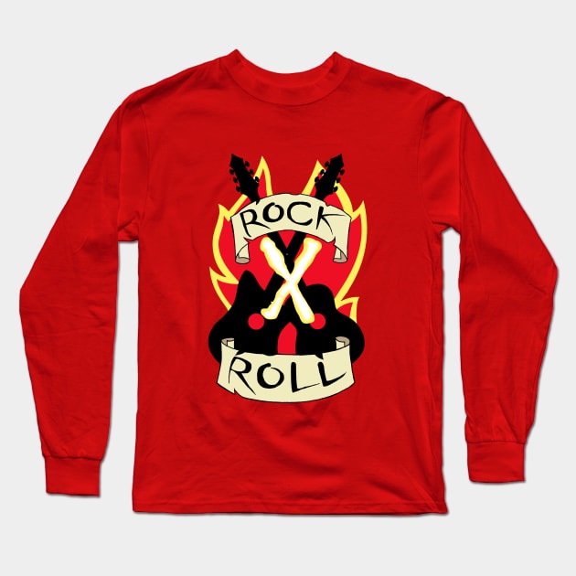 Rock X Roll Long Sleeve T-Shirt by artoflucas